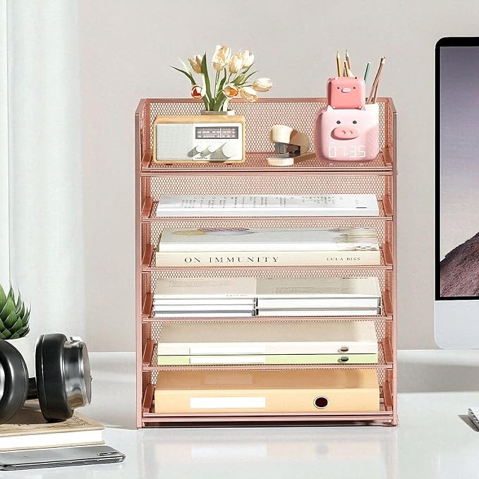 6 Trays Paper Organizer with Handle - Image 7