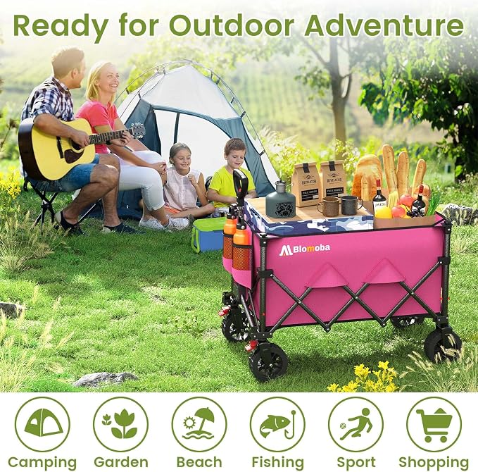 Blomoba Collapsible Wagon Cart, 150L Foldable Wagon - Image 9