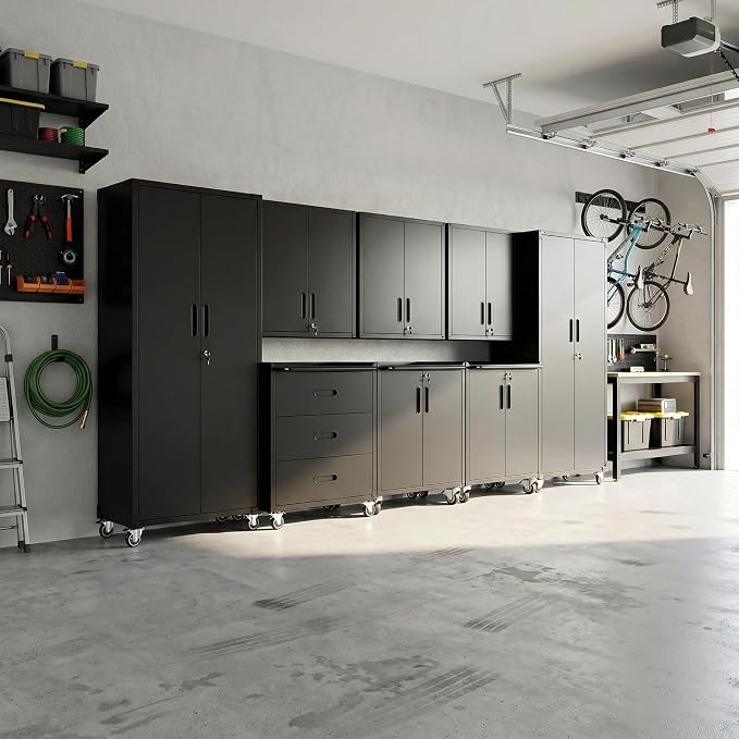 Garage Cabinet System | Heavy Duty Steel All-in-One Modular Garage Cabinet Set - Image 9