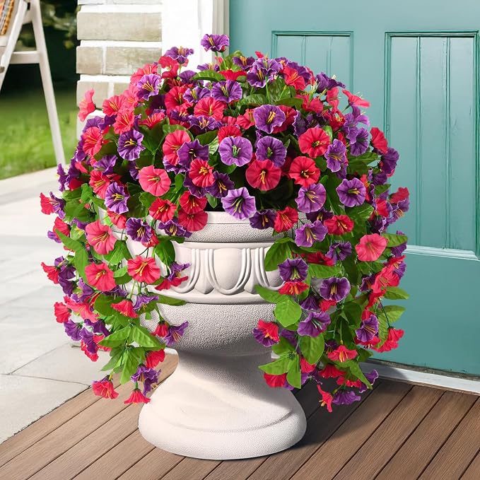 INQCMY Artificial Flowers for Outdoor Spring Summer Decoration Faux Silk - Image 8