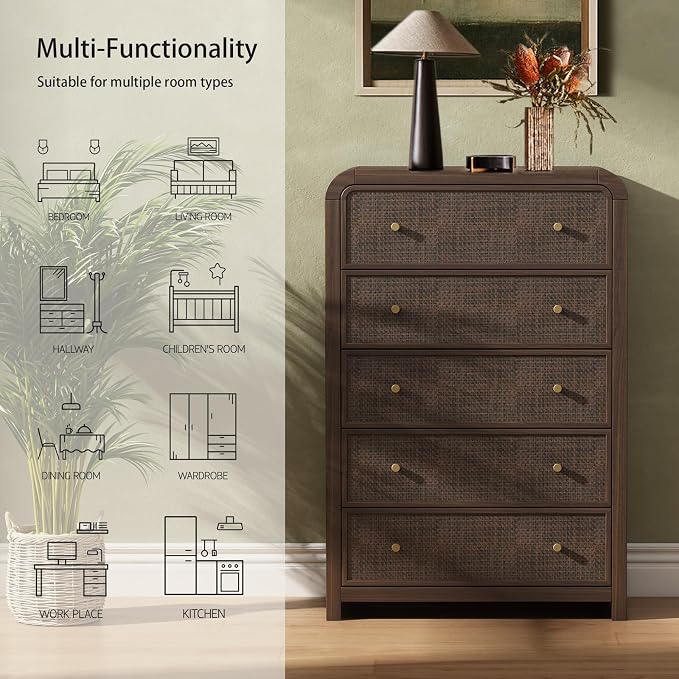 Oak&Sparrow 5 Drawer Tall Dresser - Image 9