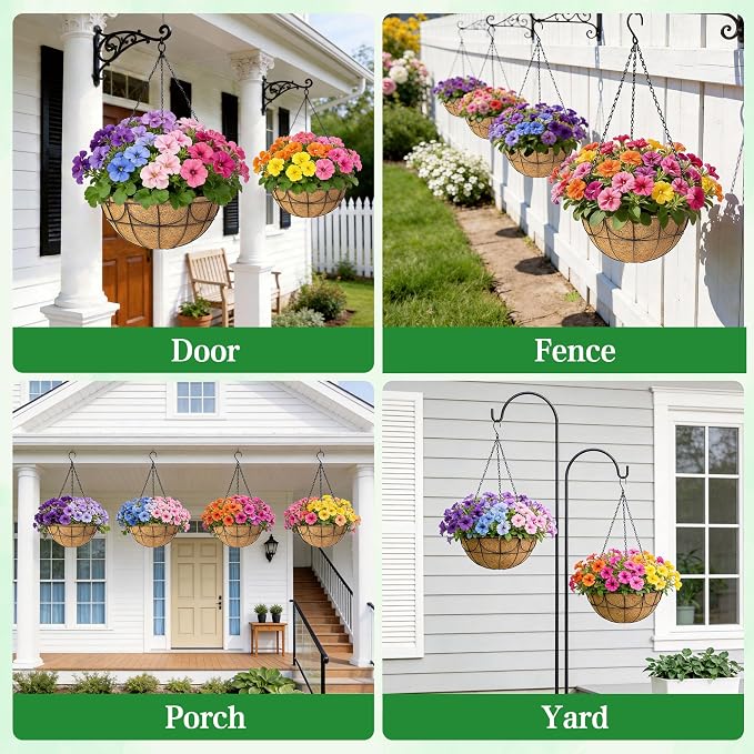 4 Pack 16 Inch Coco Liners for Hanging Baskets - Image 7