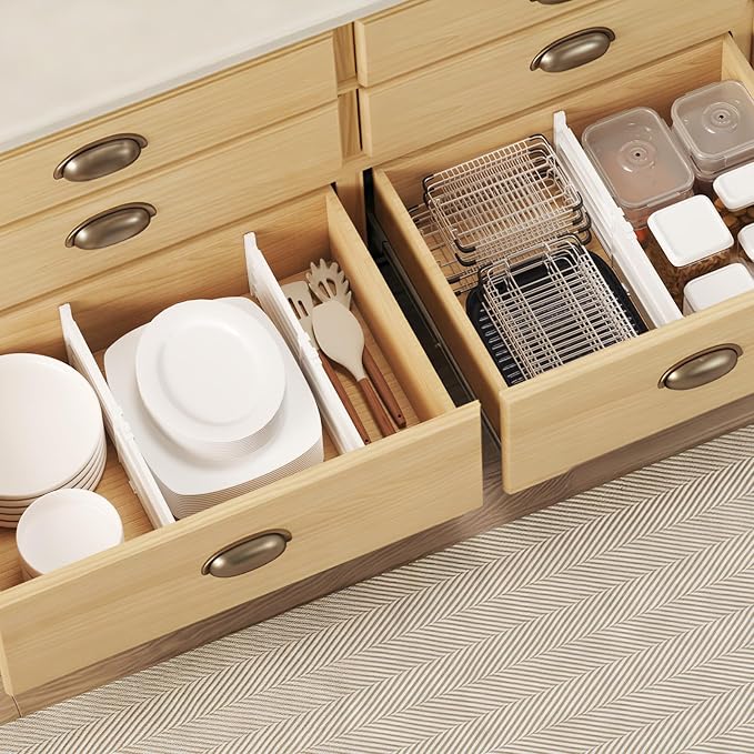 Lifewit 6" Tall Drawer Dividers, Adjustable Deep Drawer Organizer Clothes | 9 - Image 10