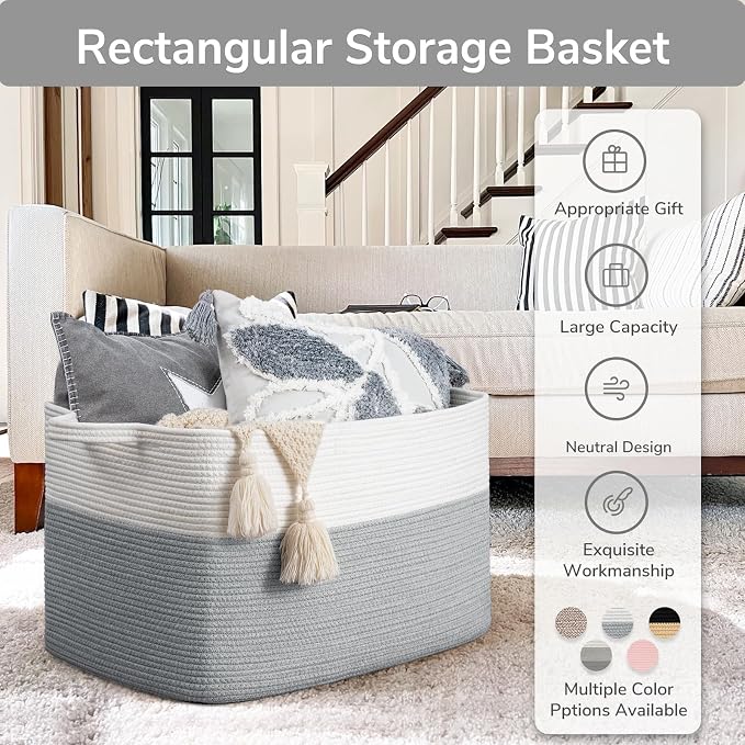 Goodpick Large Blanket Storage Baskets - Image 7