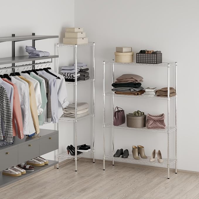 14" Deep x 42" Wide x 64" Height Wire Shelving Kit | 4-Tier | NSF Commercial - Image 7