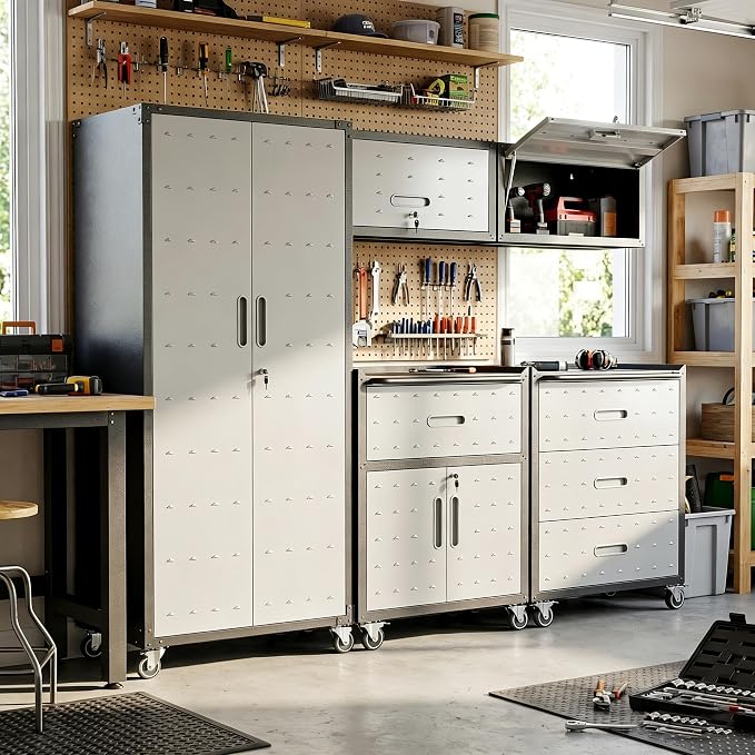 Garage Cabinet System | Heavy Duty Steel All-in-One Modular Garage Cabinet Set - Image 8