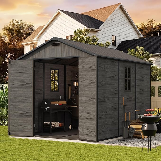 UDPATIO Outdoor Resin Storage Shed 8 x 10 FT, Plastic Storage Shed - Image 9