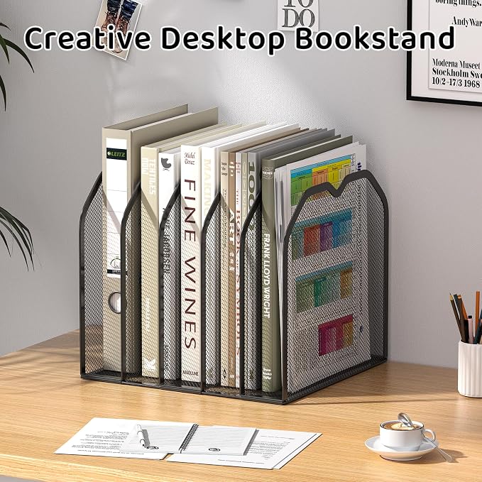 Black 5-Section File Folder Organizer - Image 7