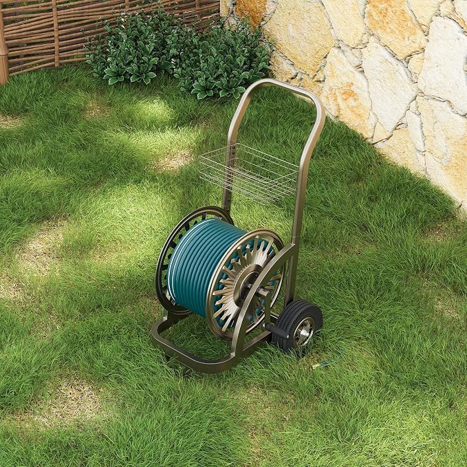 GOFORWILD Heavy Duty Steel Garden Hose Reel Cart - Image 7