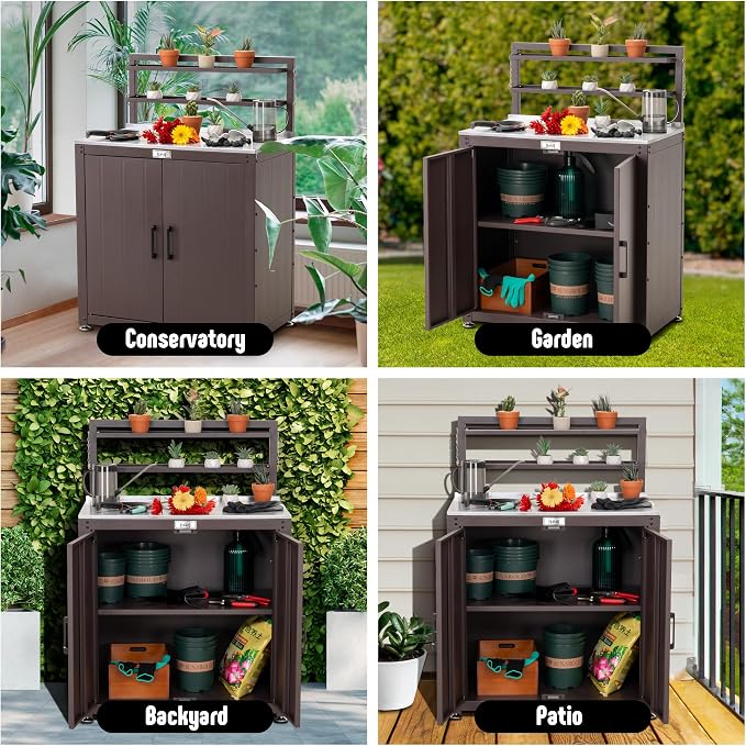 Feasto Outdoor Potting Bench Table - Image 8