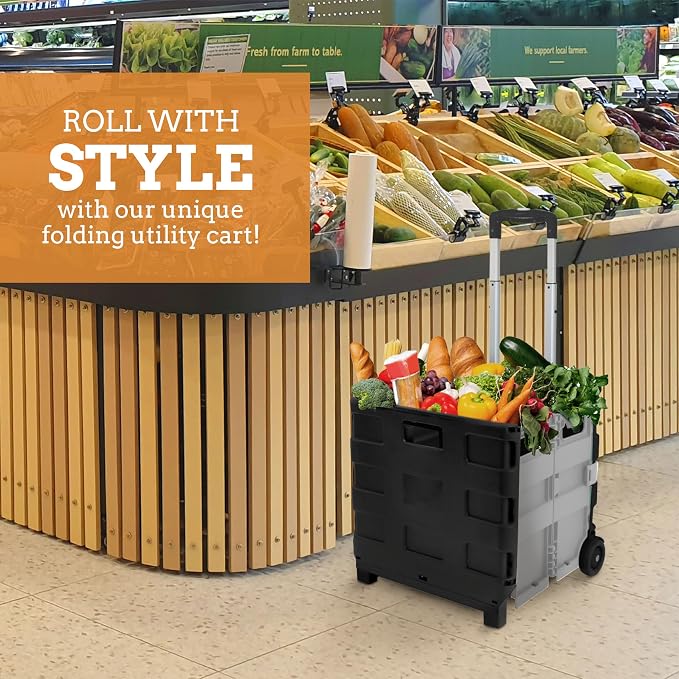 Ultra-Slim Rolling Collapsible Storage Pack-N-Roll Utility-carts, - Image 7