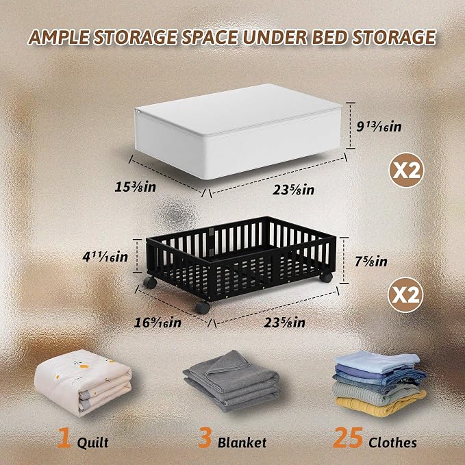Bamboo Under Bed Storage Containers - Image 6
