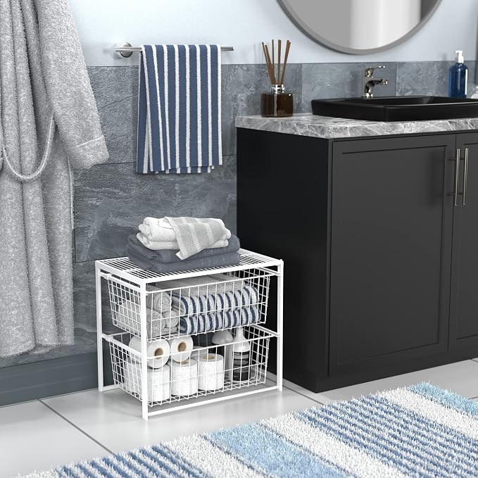 ClosetMaid Wire Basket 2 Drawer Organizer Unit - Image 7