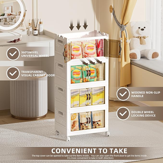 104 QT / 26 Gal Multi-Purpose Stackable Storage Cabinet: Double Magnetic Doors - Image 6