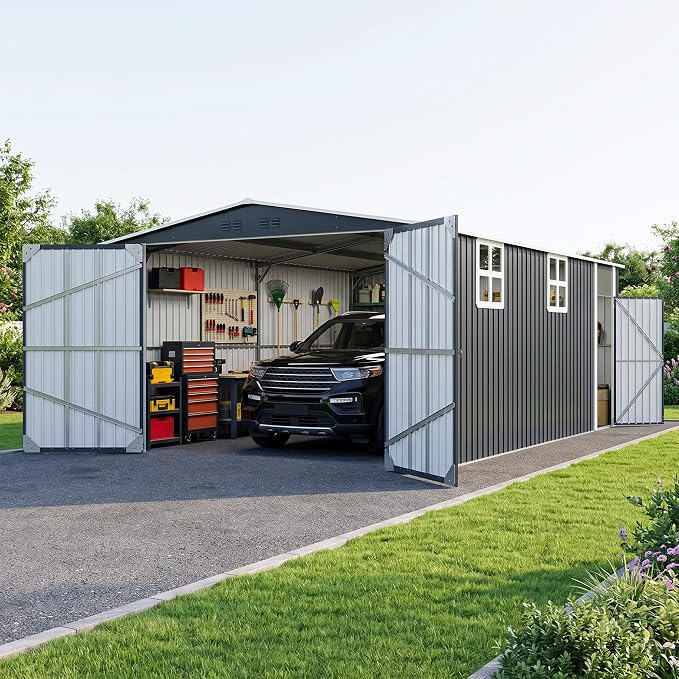 Polar Aurora 12x20 FT Outdoor Storage Shed, Large Garden Shed - Image 8