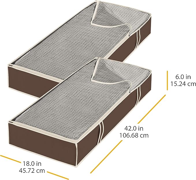 Whitmor Under Bed Storage Bags 2 Pack, Zippered Underbed Storage Containers - Image 6