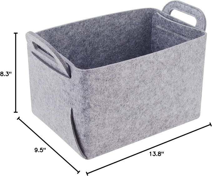 Storage Basket Felt Storage Bin Collapsible& Convenient Box Organizer - Image 8