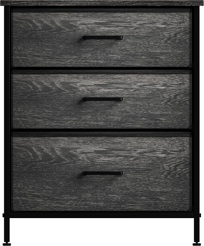 Sorbus Nightstand Dresser with 3 Faux Wood Drawers - Image 7