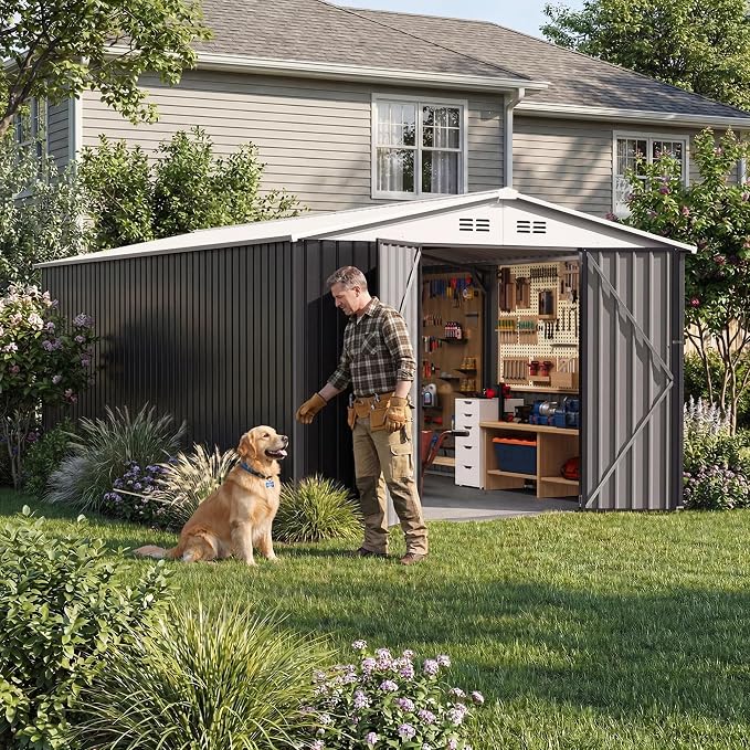 Polar Aurora 10x16 Outdoor Storage Shed, Garden Shed - Image 8
