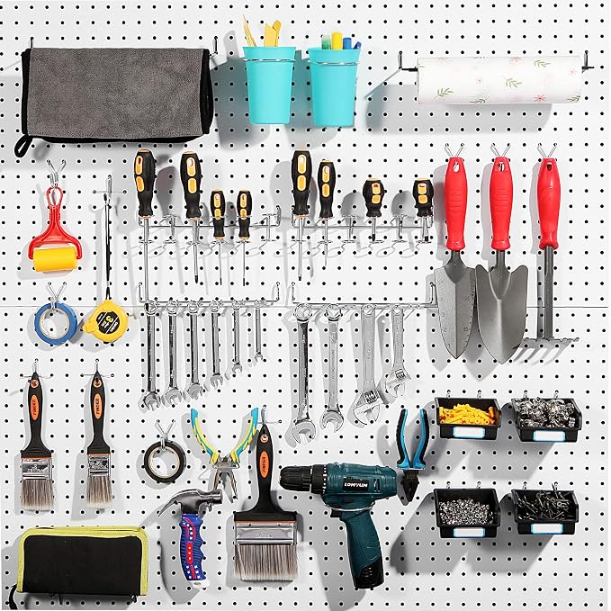 Pegboard Hooks, with Bins, Peg Locks, - Image 7