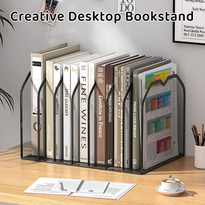 Black 7-Section File Folder Organizer - Image 7