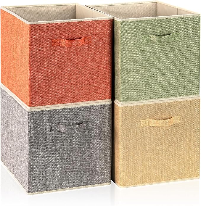 Storage Cube Organizer Bin 13" x 15" x 13" Large Boxes Fabric Basket - Image 7