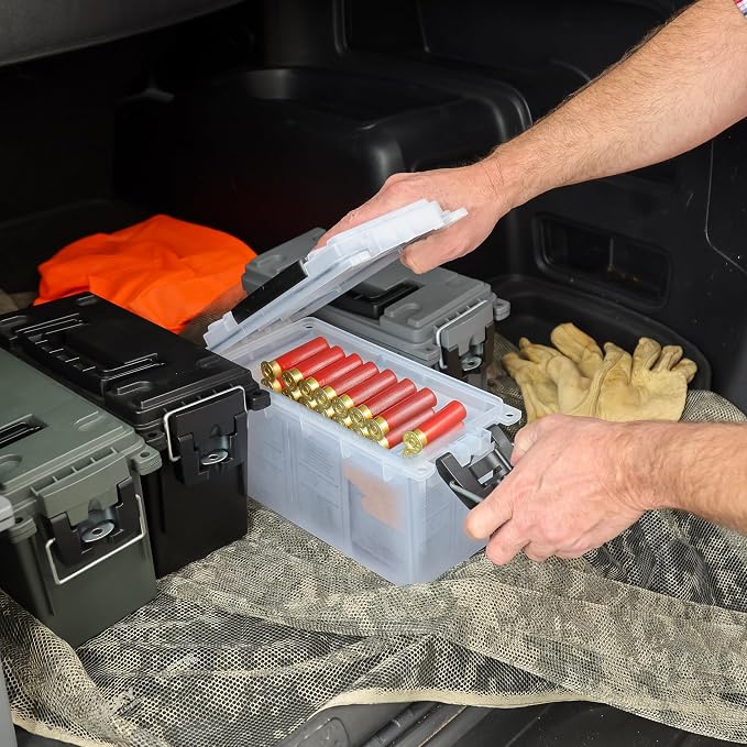 Sheffield Ammo Box Made in USA, Stackable Lockable Ammo Storage Box, Frost | 2 - Image 9