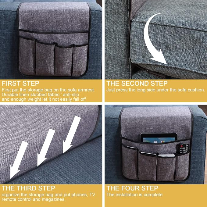 Sofa Armrest Organizer Non-Slip Remote Control Holders - Image 7
