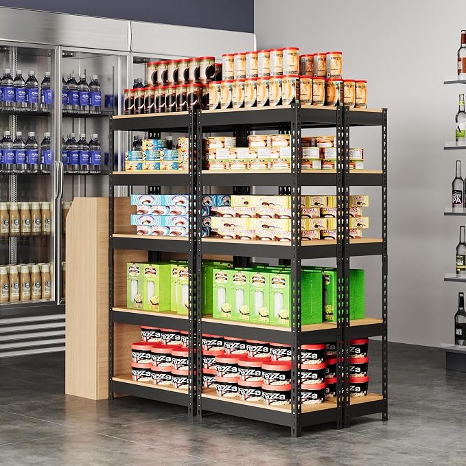 Topeakmart 5-Tier Utility Shelves, Metal Storage Shelves, Adjustable Shelving - Image 9
