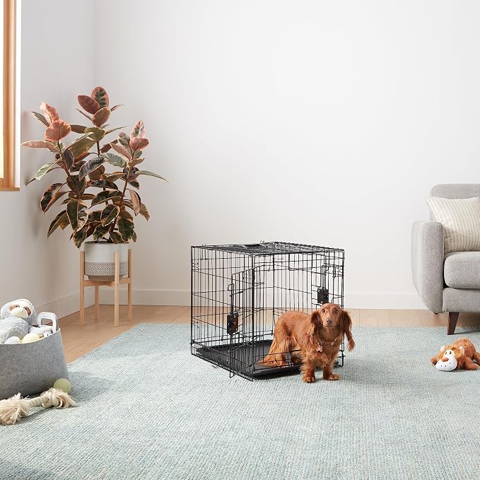 Amazon Basics Durable, Foldable Metal Wire Dog Crate - Image 5