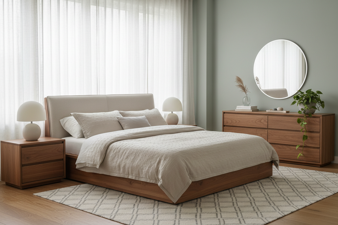 Bedroom Furniture Basics: How Dressers, Nightstands & Wood Accents Create Calm Spaces