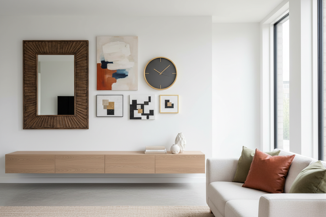 Functional & Decorative Walls: Clocks, Mirrors & Wall Art That Define a Room