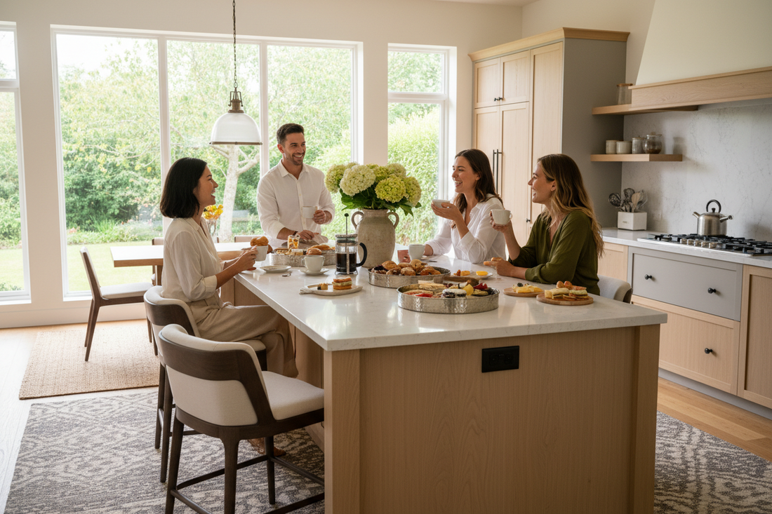 Kitchen as a Hub: How Kitchen Islands, Trays & Dining Chairs Support Social Living