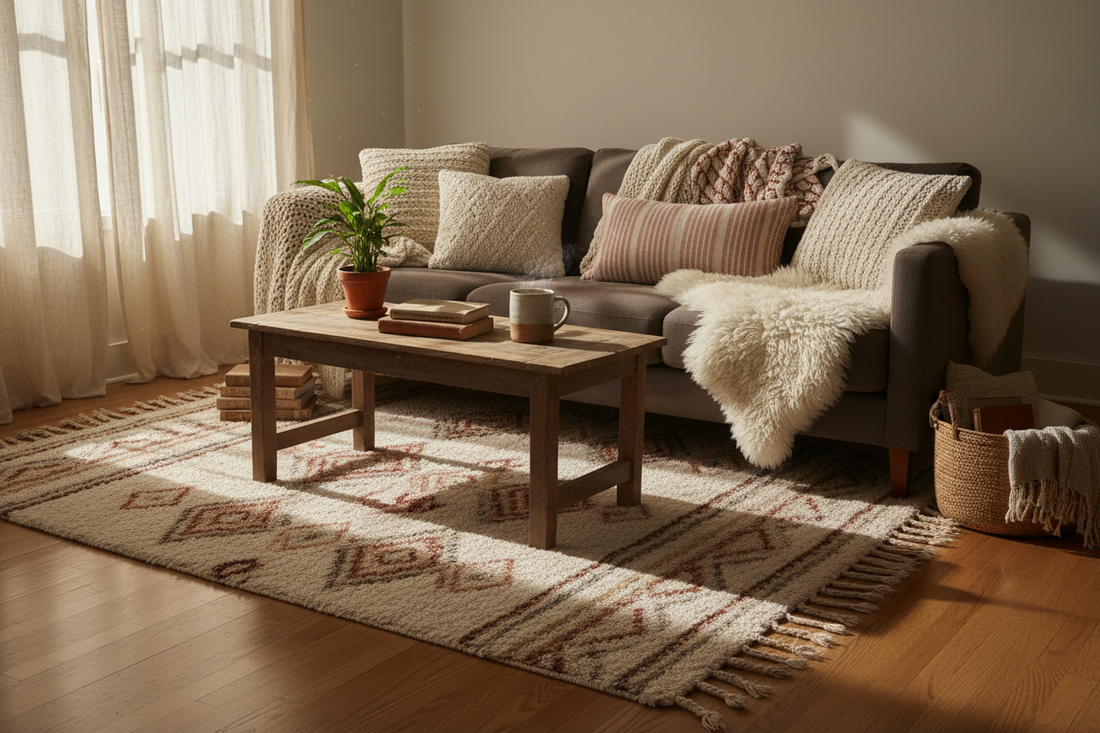Layered Warmth: Rugs, Throws & Textures That Make a Home Feel Lived-In