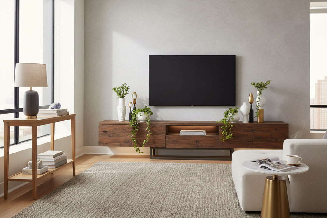 Living Room Anchors: Styling TV Stands, Console Tables & Side Tables with Purpose