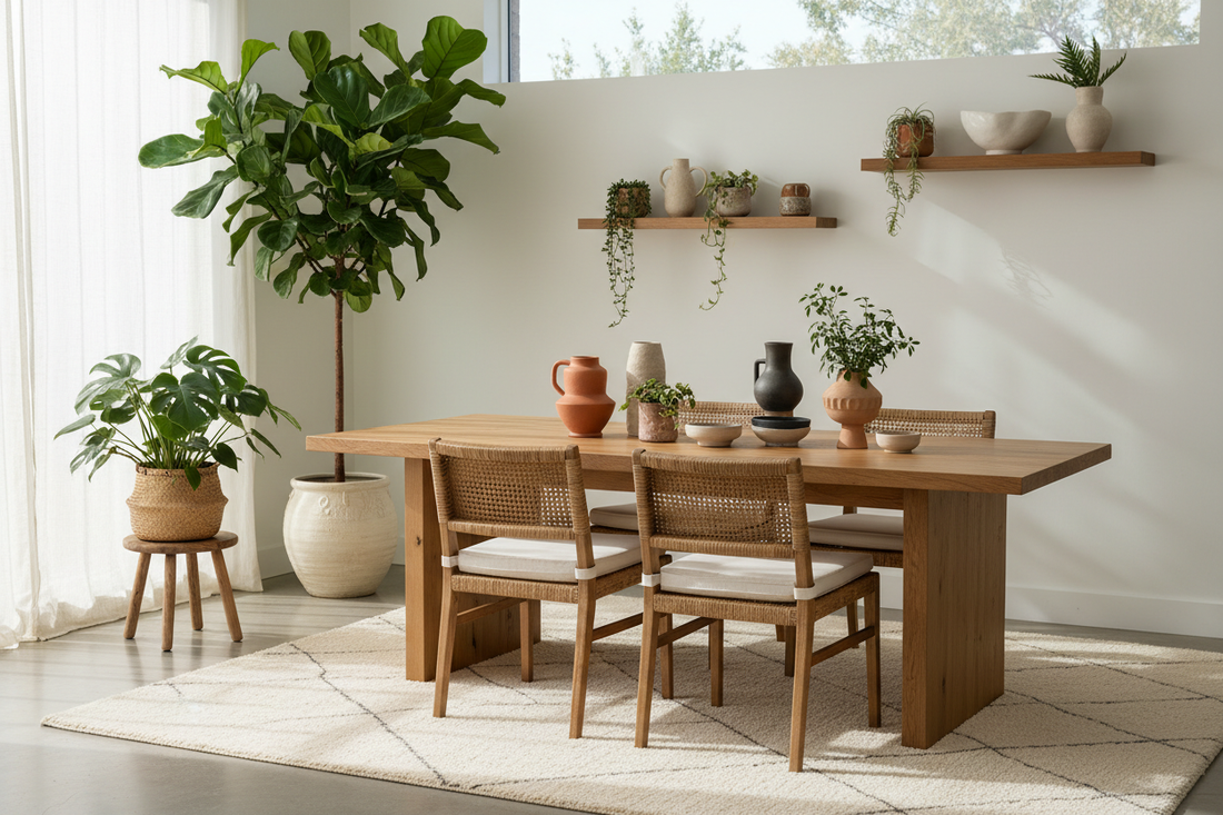 Natural Accents: Wood, Ceramic & Planters That Bring Warmth and Life to Your Home