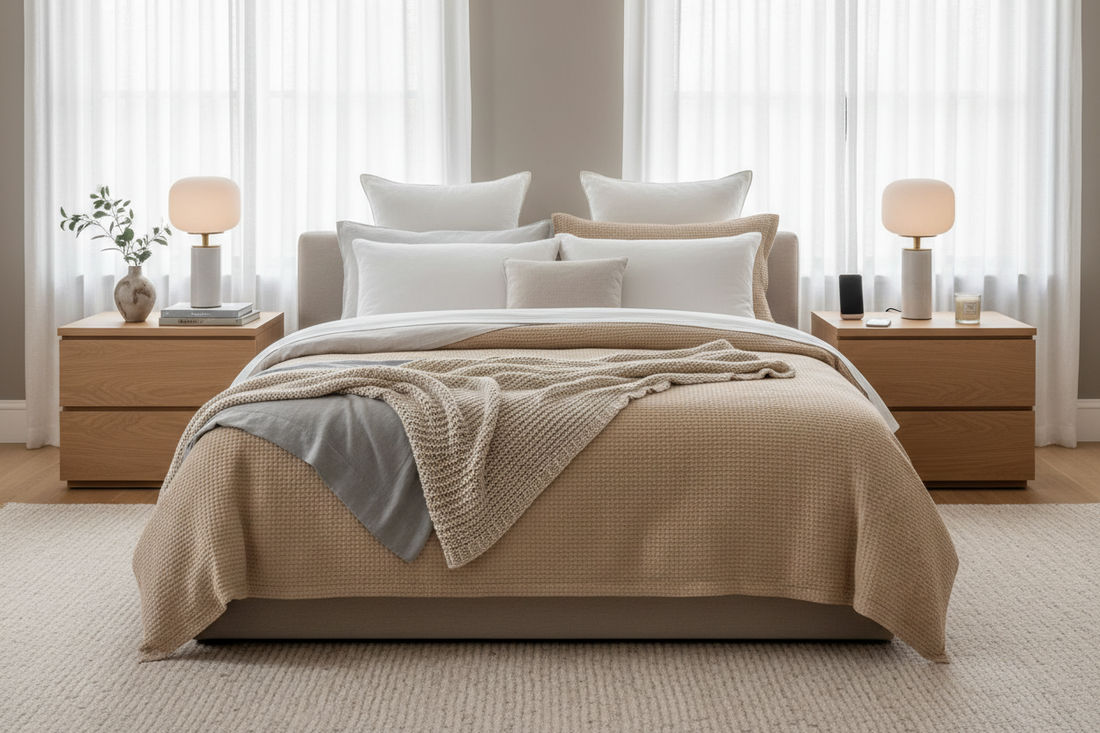 Restful Foundations: How Beds, Bedding Sets & Nightstands Transform Your Sleep Space
