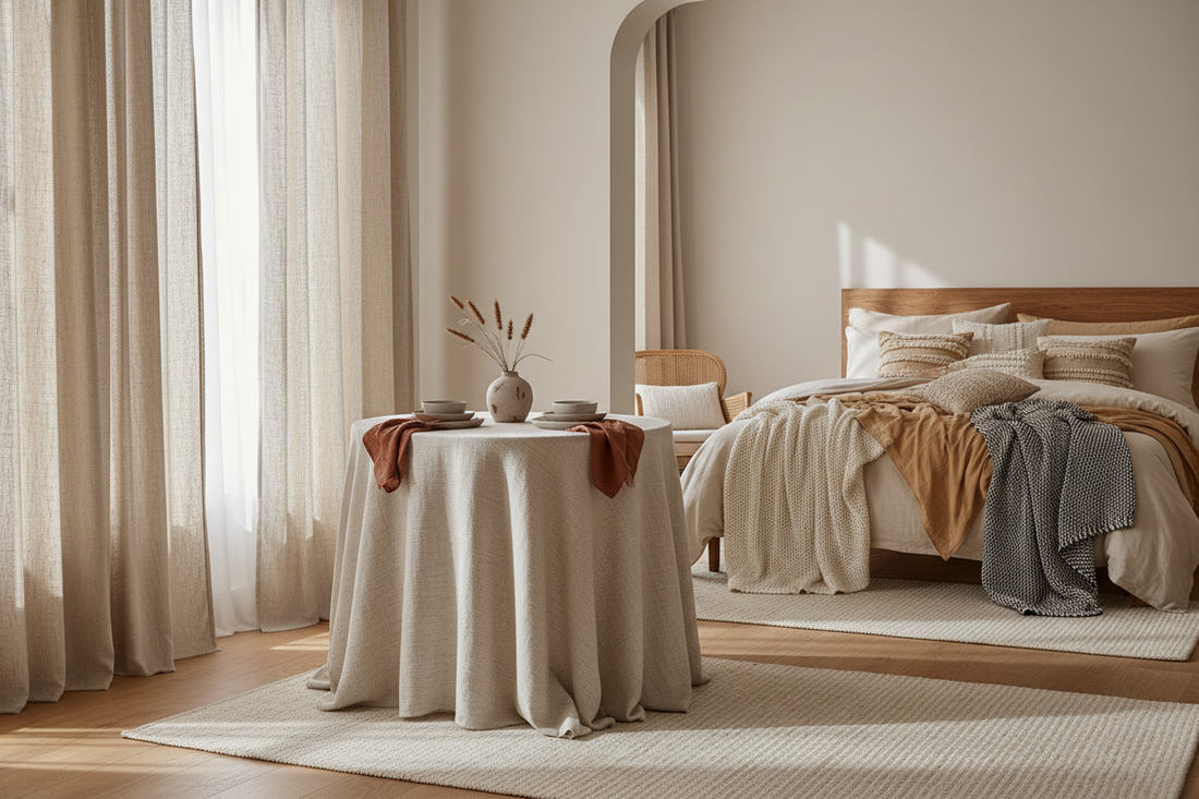 Soft Textiles & Styling Layers: Curtains, Table Linens & Bedding Sets for Cohesive Interiors