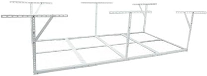 LuckyNote】4x8FT Overhead Garage Storage Rack, Heavy-Duty Metal Garage Ceiling - Image 4