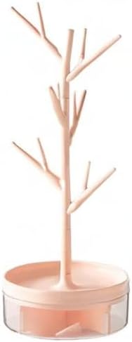 Branch Jewelry Rack With Rotatable Base and Storage Box Tree Tower Rack Hanging - Image 8