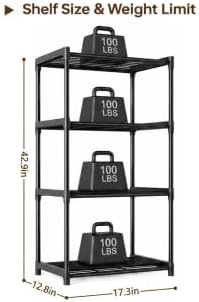 4-Tier Small Lightweight Storage Shelves - Image 2