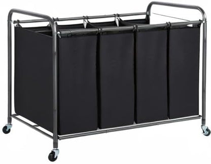 STO STO Laundry Sorter 4 Section, 4 Bag Laundry Hamper, Rolling Laundry Cart - Image 8