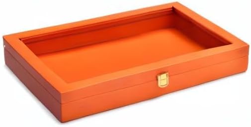 Oirlv Clear Lid Flat Jewelry Tray Stackable Display Storage Box Premium Leather - Image 10