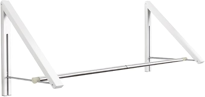 Laundry Room Drying Rack Wall Mounted Clothes Hanger Folding Wall Coat Racks by Anjuer