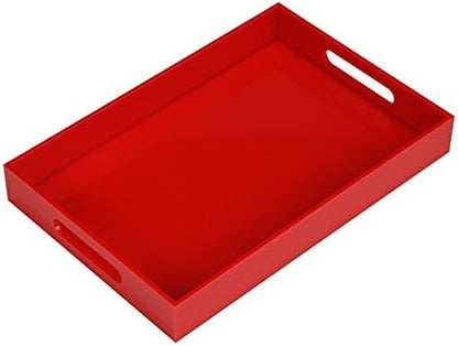 Sturdy Red Acrylic Serving Tray by KEVLANG