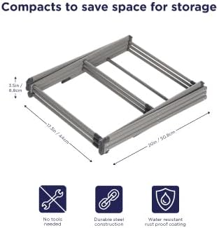 BLACK+DECKER 3 Tier Expandable Collapsing Foldable Laundry Rack - Image 3