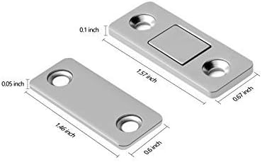 Mousike Magnetic Door Catch Ultra Thin Cabinet Magnets Stainless Steel Drawer - Image 2