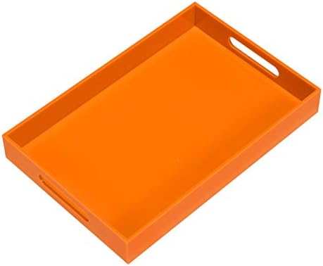 Orange Sturdy Acrylic Serving Tray by KEVLANG