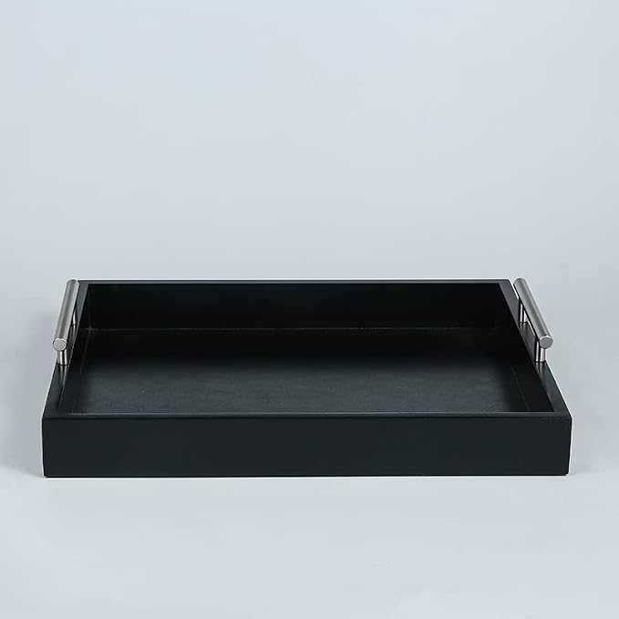 Serving Tray 16.5“X 13“Deluxe Wooden Ottoman Tray - Image 8