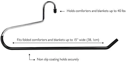 Blanket Hangers Set of 6 Heavy Duty Stainless Steel Hanger - Image 2